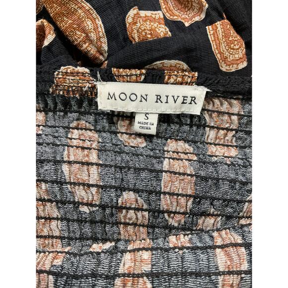 Moon River One Shoulder Black Maxi Dress Size S - Picture 5 of 5
